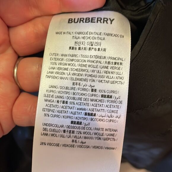 Burberry Debby Black virgin wool blazer, NWT - Picture 7 of 12